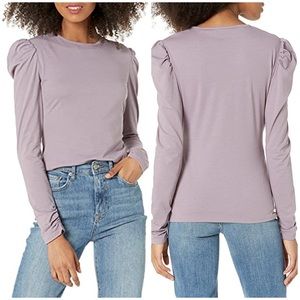 NWOT Rebecca Taylor Women's Ruched Puff Long Sleeve Top XS
